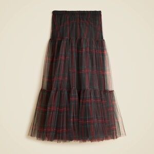 J Crew Collection tartan tiered ball skirt